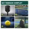 Contenu du Kit Terrain Complet : 2 raquettes Black Diamond RC16MM, Filet Nomade et sa housse, 12 balles X-ace Outdoor, Sac sling réversible